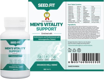 SEED.FIT Men Vitality Support Multivitamin and Multimineral with Ashwagandha Tablets