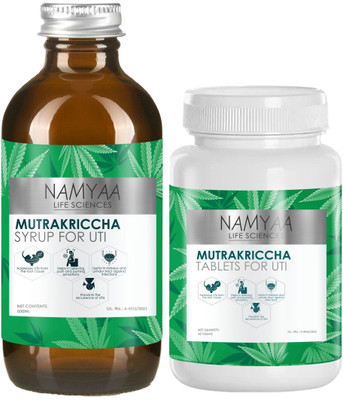 Namyaa UTI Treatment Kit|UTI Syrup and tablets|Supports Urinary Tract to Relieve Pain(Pack of 2, 560 ml)