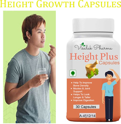 visalak pharma Height Plus Herbal tab-lets 30 Caps pack of 1(30 Capsules)