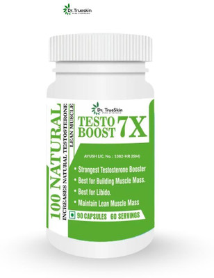 Dr.TrueSkin Testo Boost 7X Capsules Herbal Testosterone Support for Men(30 Capsules)