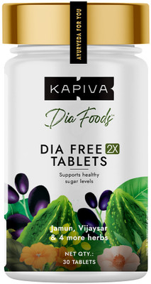 Kapiva Dia Free | Single Dose Daily | 1 Month Pack(30 Tablets)