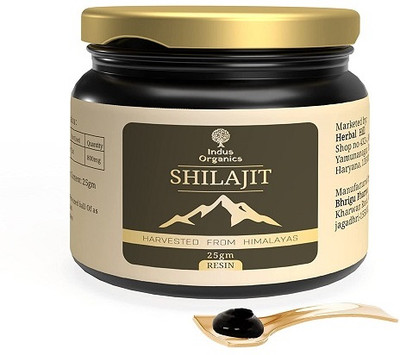 Indus Organics Himalayan Pure Shilajit Resin for Strength|Stamina|Focus|Vigour|Immunity|(25 g)