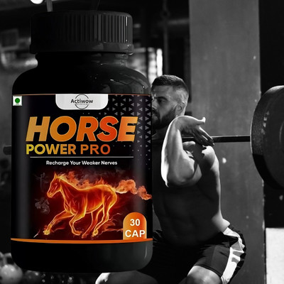 ACTIWOW Horse Power Pro Ayurvadic Energy & stamina booster for ma(30 Capsules)