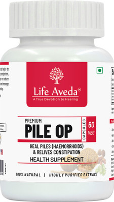 Life Aveda Pile Op Herbal Remedy To Support Piles Issues(60 Capsules)