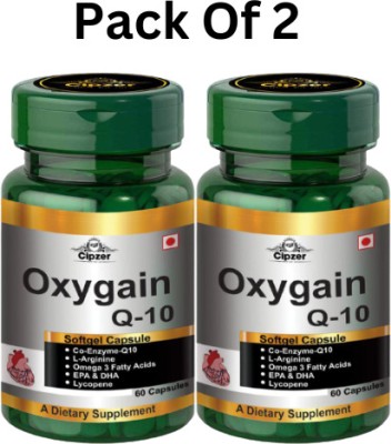 CIPZER Oxygain Q 10 Capsule|Helpful in treating heart failure(Pack of 2)-120 Capsules(Pack of 2)