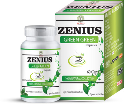 Zenius Green Green Capsules with Green Tea Extract: Weight Loss and Immune Power(60 Capsules)