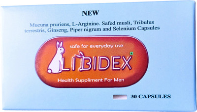 LibidSafe New Libidex Capsules - Natural Energy, Stamina & Vitality Booster for Men(30 Capsules)