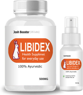 US Labs Josh on Libidex Dose Men Certified By Erolabs with Libidex Oil(Pack of 2, 30 Capsules, 50 ml)