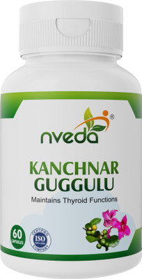Nveda Kanchnar Guggulu | Thyroid Support | Herbal Formula for Hormonal Balance(60 Capsules)