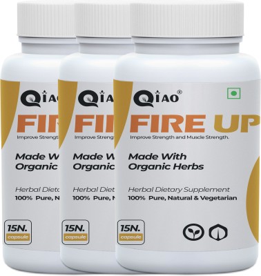 Qiao Fire Up Organic Power Medicine For Men - Effective Result & Stress Reliefe(Pack of 3)