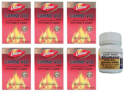 Dabur Camne Vid for Man Vitalizer With Leaf Rhumawat 20 Tab(Pack of 7, 180 Tablets)