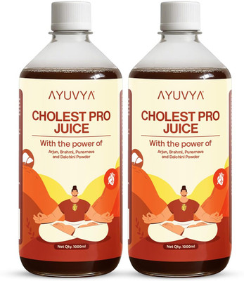 Ayuvya Cholest Pro, Cholesterol Care Juice�Supports Heart & Artery Health Naturally(Pack of 2, 2000 ml)