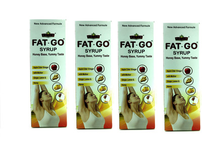 JOLLY FAT-GO SYRUP Honey Base, yummy taste (with Honey, Ginger and Lemon)(Pack of 4, 250 ml)