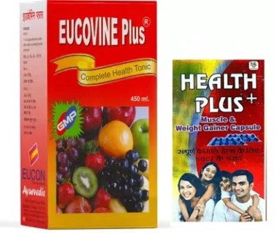 Aayatouch hth HEALTH PLUS CAPSULE & EUCOVINE PLUS TONIC FOR FAMILY GOOD HEALTH WELLNESS(Pack of 2)