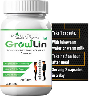 visalak pharma Growlin Growlin Increase Height & Body Growth Maximizer Supplement(30 Capsules)
