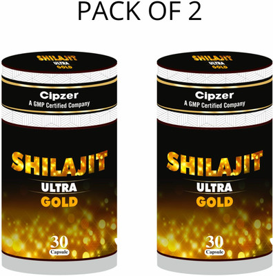 CIPZER Shilajit Ultra Gold Plus For More Strength & Power(Pack of 2)(Pack of 2, 60 Capsules)