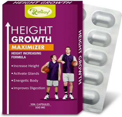 Riffway Hight Growth Herbal Formula Developes Length of Bones Gains Extra Inches(10 Capsules)