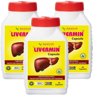 masolin LIVERMIN LIVER DETOXIFICATION CAPSULE 60CAPS - PACK OF 3(Pack of 3)