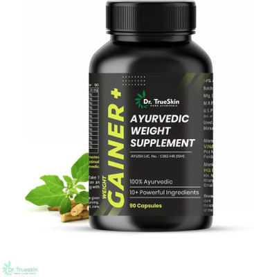Dr.TrueSkin Weight Gainer+ Capsules Herbal Muscle Tone Builder 90CAPS(90 Capsules)