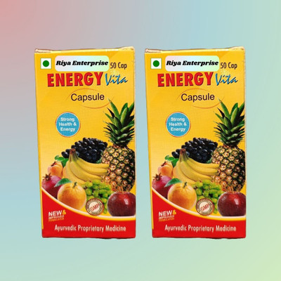 Riya Enterprise ENERGY VITA CAPSULE AYURVEDIC WEIGHT GAIN CAPSULE(Pack of 2, 50 Capsules, 50 Capsules)