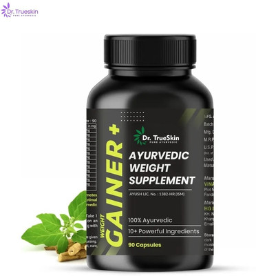 Dr.TrueSkin Weight Gainer+ Capsules Herbal Digestive Support 90CAPS(90 Capsules)