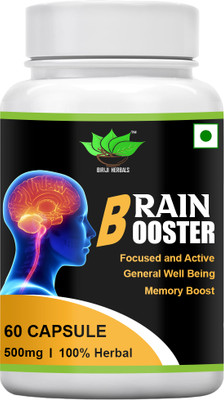 BIRJI HERBALS Brain and Memory Booster Capsule | Memory, Focus & Clarity (60 Capsules)(60 Capsules)