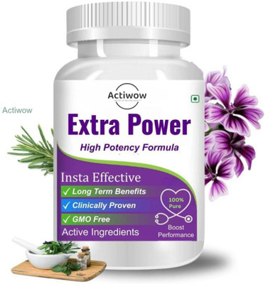 ACTIWOW Extra Power Capsules - Built on Herbal Science(30 Capsules)