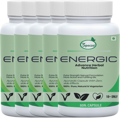 speczo Energic Health Power Capsule For Men ~ Stays Active All Day ~ Restore Stamina(Pack of 5)