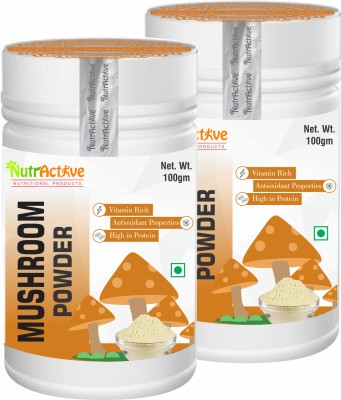 NutrActive Shiitake Mushroom Extract Powder,Lentinula Edodes,Rich In Vitmin D,Elixir ofLife(Pack of 2)