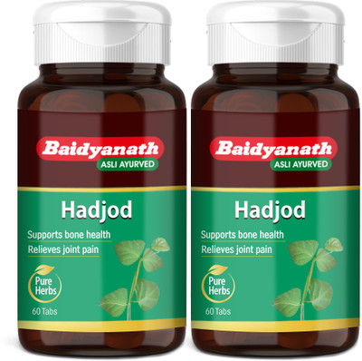 Baidyanath Hadjod - 60 Tablets | Supports Bone Strength (Pack of 2)(Pack of 2, 120 Tablets)