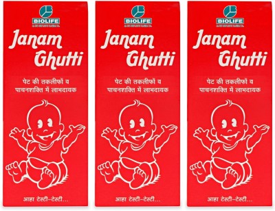 Bio Skylife Janam Ghutti for Stomach Problems and Improved Digestion 100ml(Pack of 3)