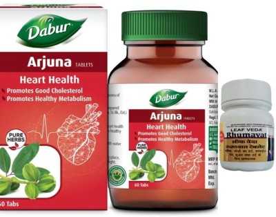 Dabur Arjuna For Heart Health With Leaf Rhumawat 30 Tab(Pack of 2)