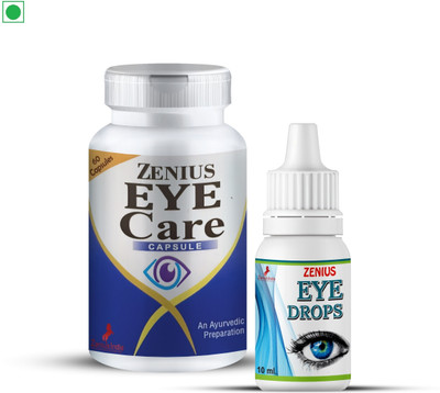 Zenius Eye Care Kit For Helps to Reduces Vision Problem Improves Eye Health(60 Capsules, 15 ml)