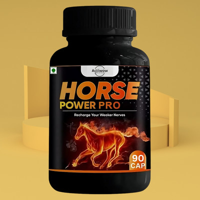 ACTIWOW Natural Horse Power Pro Ayurvadic Energy & stamina booster for All Pro Men(90 Capsules)