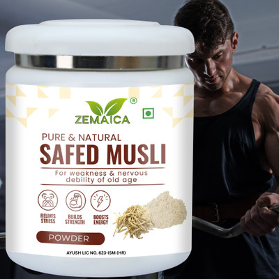 ZEMAICA Safed Musli Powder - Natural Ayurvedic Support for Health Wellness Men & Women(100 g)