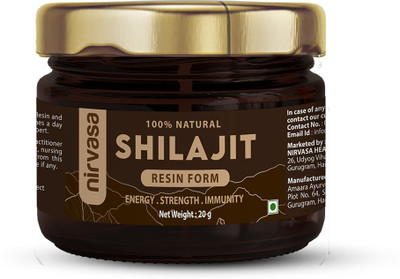 Nirvasa Pure Ayurvedic Shilajit Resin For Strength, Power & Stamina (20 gm)(20 g)