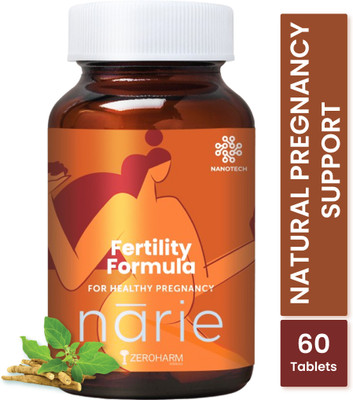 ZEROHARM Narie Fertility Formula - Natural Conception, Ovulation, Cycle&Hormone Support(60 Tablets)