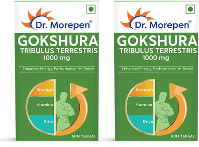 Dr. Morepen Gokshura Tablets For Men's Wellness | For Improved Desire & Drive(Pack of 2, 120 Tablets)