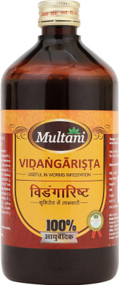 Multani Vidangarishta Liquid | Relief From Intestinal Worms, Fistula - 900ml(Pack of 2, 900 ml)