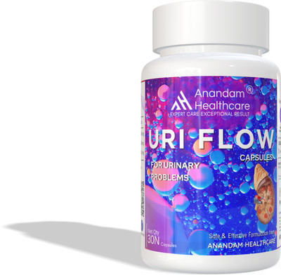 Anandam Healthcare UriFlow Vegan Capsules - UTI, Kidney Support & Uric Acid Control(30 Capsules)