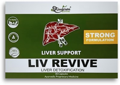 Hindrishi Ayurveda Liv-Revive Capsules - Helps in Fatty liver|Weak Digestion|Alcoholic liver(Pack of 2)