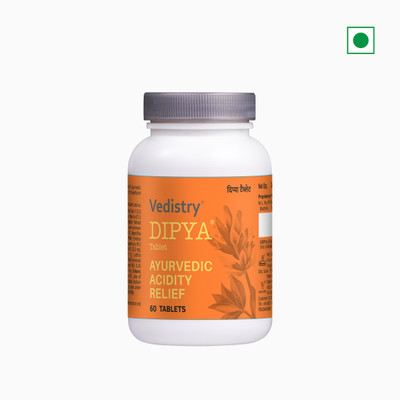 Vedistry Dipya Acidity Relief Tablets | Effective For Hyperacidity And Heartburn(60 Tablets)
