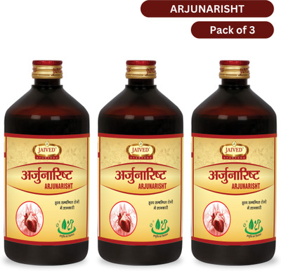 Jaived Ayurveda Arjunarishta for Healthy Heart and Digestion(Pack of 3, 450 ml)