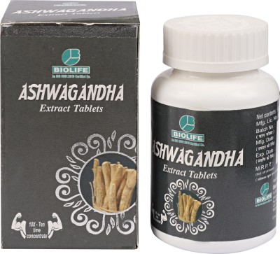 Bio Skylife Ashwagandha Extract Tablets Pack of 3(Pack of 3)