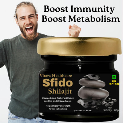 Vitara Healthcare Shilajit Original and Pure Shilajit resin(20 g)