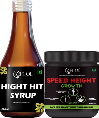 ZPITOL Height Syrup & Speed Height Powder Combo _ Height Growth Medicine _ Boys & Girl(Pack of 2)