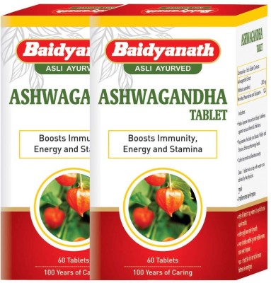 Baidyanath Ashwagandha Tablets, Immunity Booster, 60 Tablets(Pack of 2)