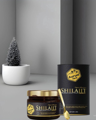 AURUM HERB Himalayan Shilajit Gold Resin for Stamina, Immunity, Energy & Performance(20 g)