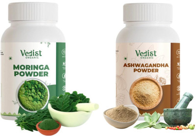Vedist Organic Vedist Moringa Powder 100g & Triphala Juice 1L | Digestion & Detox Combo(Pack of 2, 300 g)
