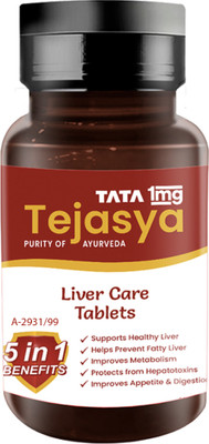 TATA 1mg Tejasya Liver Care Tablets with ayurvedic extracts for liver function(60 Tablets)